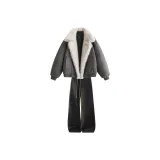 Темно-серый топ + черные штаны