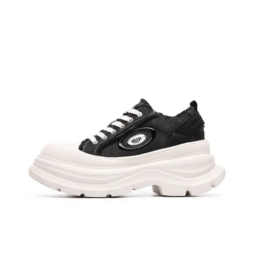 OUBT Износостойкий Легкий Увеличивающий Высоту Низкий Топ Кроссовки с Толстой Подошвой Унисекс