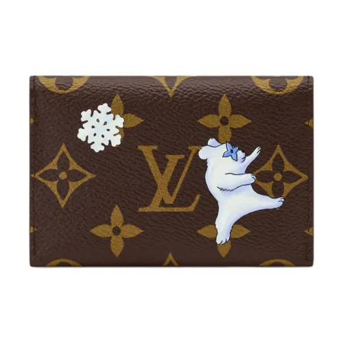 LOUIS VUITTON Тонкий Покрытый холст Картхолдер Женские Коричневый