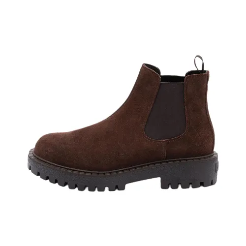 PRADA Короткий Челси Мужской Коричневый