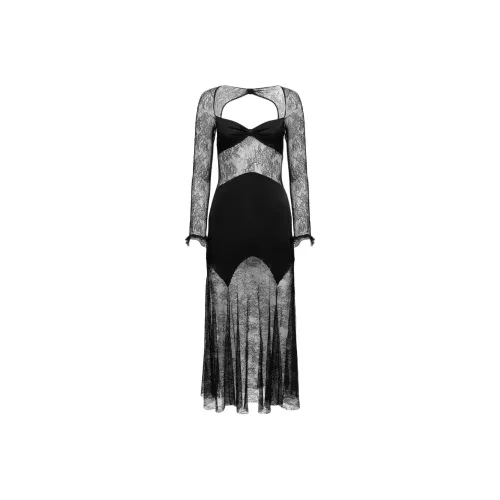 Nina Ricci Длинное платье с длинными рукавами женское