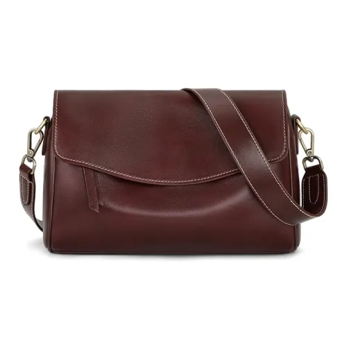 VINEY Сумка через плечо из коровьей кожи большая женская сумка винно-кофейный цвет