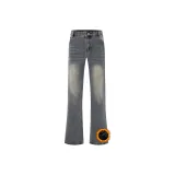 Темно-синий флис с подкладкой [Улучшение фигуры и удлинение тела]