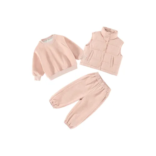 Деревянные дома Повседневная спортивная одежда Набор из 3 шт Розовый Дети Возраст 3-7 лет