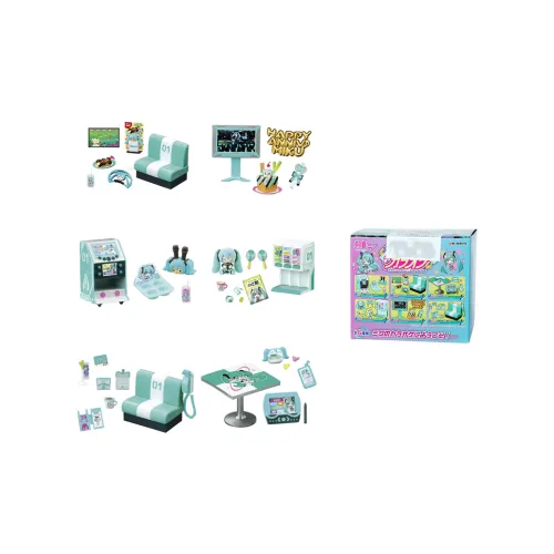 RE MENT RE MENT Hatsune Miku KTV ROOM Сценарий Коробка Яйцо Слепые коробки Целая коробка 6 шт