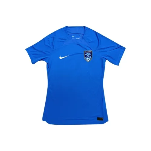 Nike Синий Унисекс Футбольные Джерси