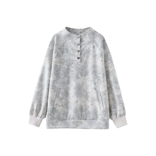 OUNIXUE Фотиния Серый Женский Свитшот