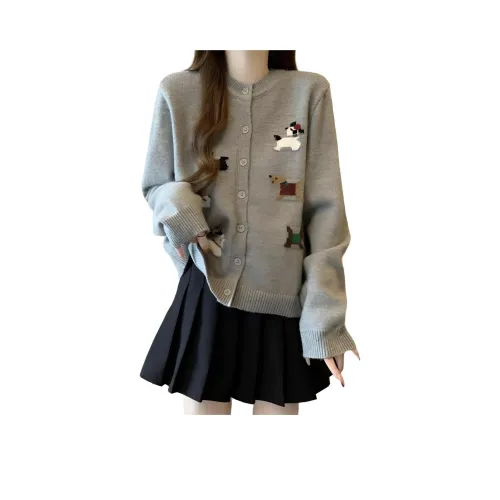 GUOZHEN Серый Женский Трикотаж