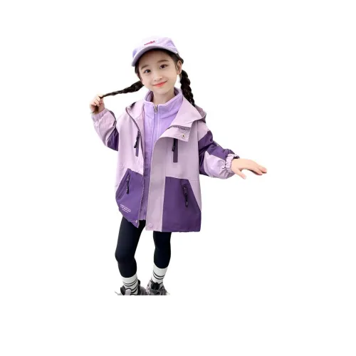 ZHIO Фиолетовый С подарками Флис Подкладка+Пальто Kids Туристическая одежда