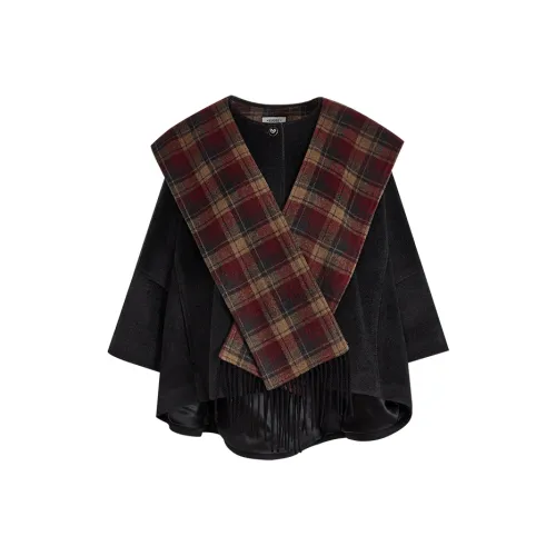 KUOSE Черный Серый Цвет Женское Пальто