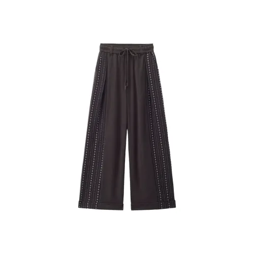 Giordano 08 Винтаж Темно-Коричневый Женские Повседневные Штаны