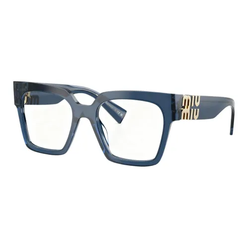 MIU MIU Очки с диоптриями нерегулярной формы Унисекс Синий