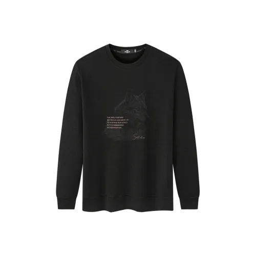 SEPTWOLVES Черный Мужской Свитшот