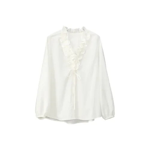 Fstudio Молоко Белый Женские Рубашки