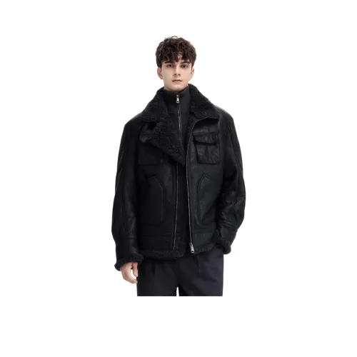 WILD LEADER Кожаная куртка мужская