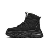 Черные утепленные туфли