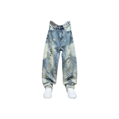 CAT'S PAW Синий Унисекс Джинсы