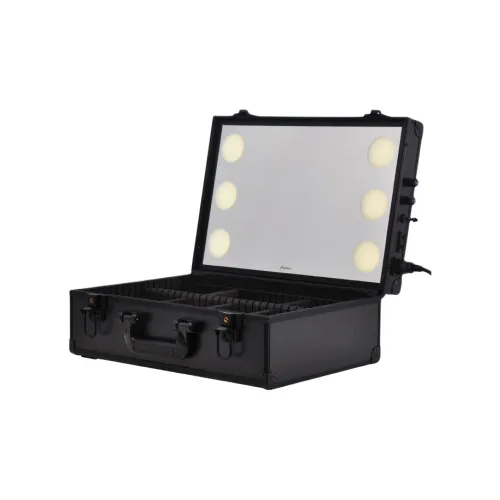 OMGD Профессиональный Портативный Кейс для Макияжа с LED Полосой Светом и Регулируемой Полосой Светом Зеркальце