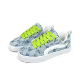 Джинсовый синий (зеленые шнурки)