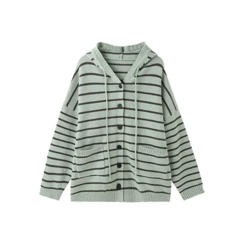 YOUSEKOO Зеленые полосы Женская трикотажная одежда