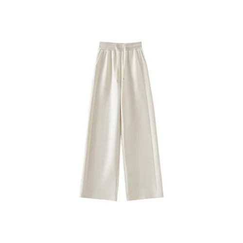 OUNIXUE Бежевые Унисекс Повседневные Штаны