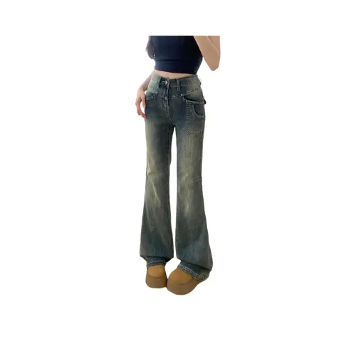 YICHEN Blue Women's Jeans YICHEN Синий Женские Джинсы