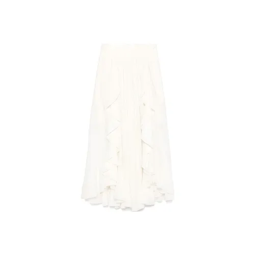 Zimmermann Повседневный Длинный Юбка Женские Цвет Слоновая кость