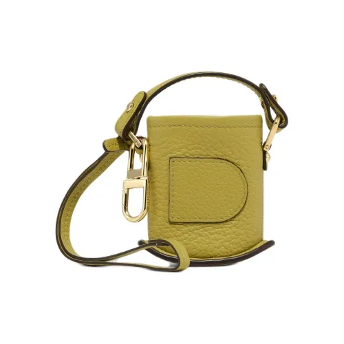 Delvau Телячья кожа Сумка Аксессуар Мини Унисекс Киви Персик