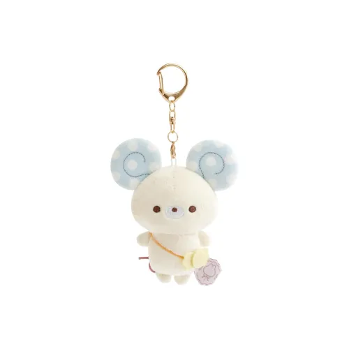 SAN X Sugar Cocome Tube Конфетный цвет Синий Белка Плюшевый Брелок 3 см Рекомендуемая высота