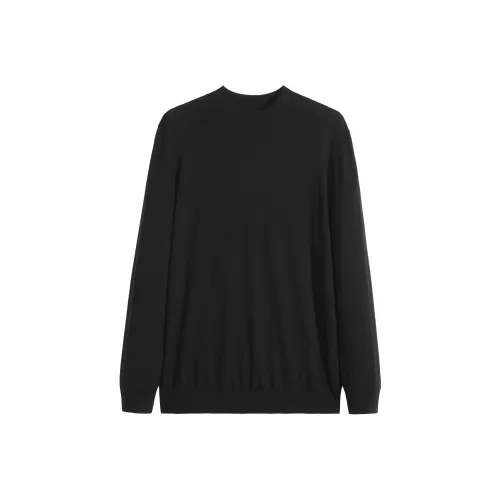 Osens Классический черный 100% овечья шерсть Мужской трикотаж