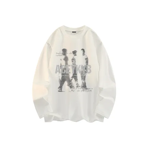 YK YB Длинный рукав Т-рубашка Унисекс