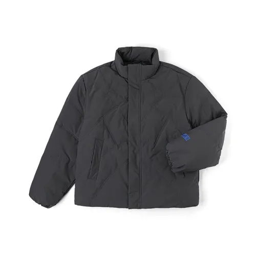 Мужская пуховая куртка темно-серого цвета с совместным брендом Lee