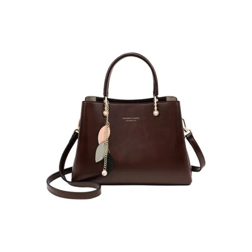 Younger Song Коровья кожа Одно плечо Сумка Женская Винный Кофейный