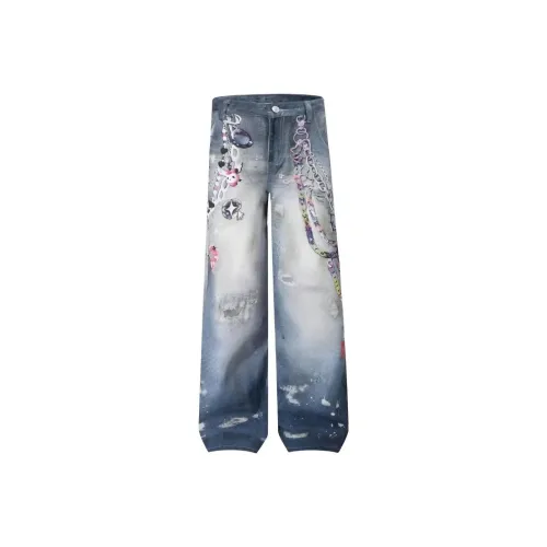 PLQV Синий Мужской Джинсы