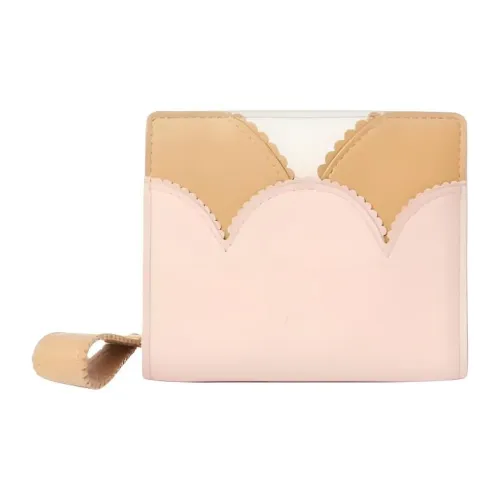 Chloe Linda Телячья кожа Кошелек Женский Белый и Бежевый