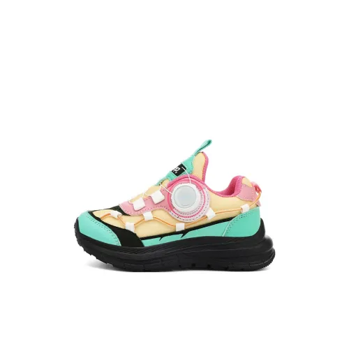 Jeep Детские беговые кроссовки с низким верхом желто-розовые зеленые Kids