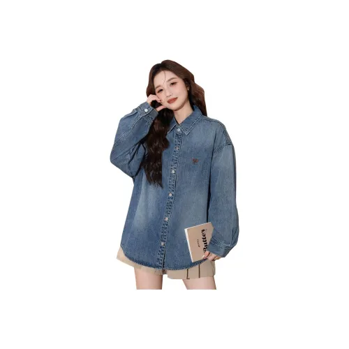 Tonlion Средне-голубые Женские Рубашки