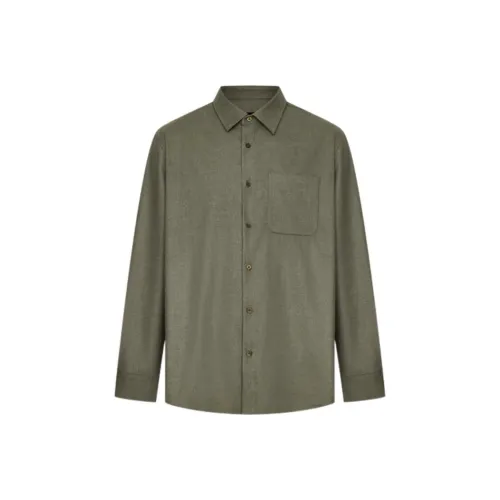 URBAN REVIVO Кофейно-коричневые Мужские Рубашки