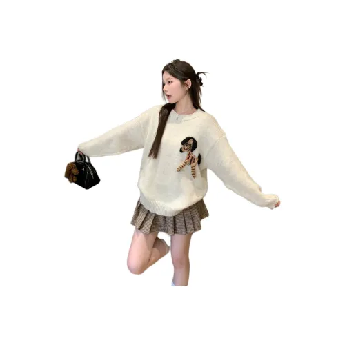 YOUSEKOO Экрю Женская Трикотажная Одежда