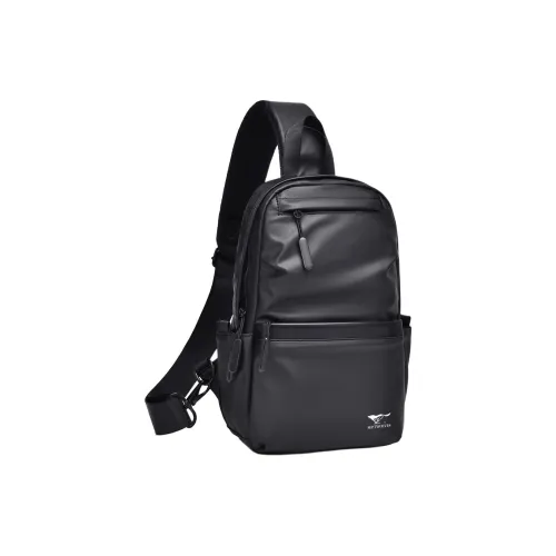 SEPTWOLVES Синтетическая кожа Sling Сумка Стандартная Мужская Черная