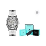 Броги Серебряный Стальной Ремень (Подарочный набор в коробке)