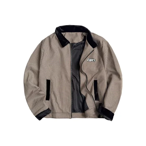 FORCEPULR Гусиная лапка [Бесплатно Съемный Металл Этикетка] Унисекс Куртки