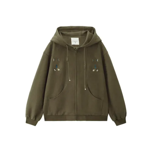 Giordano 05 Оливково-зеленый Женские Куртки