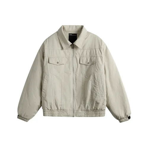 NOT BRAND ATTITUDE Однотонный Отложной воротник Пуховая куртка Унисекс