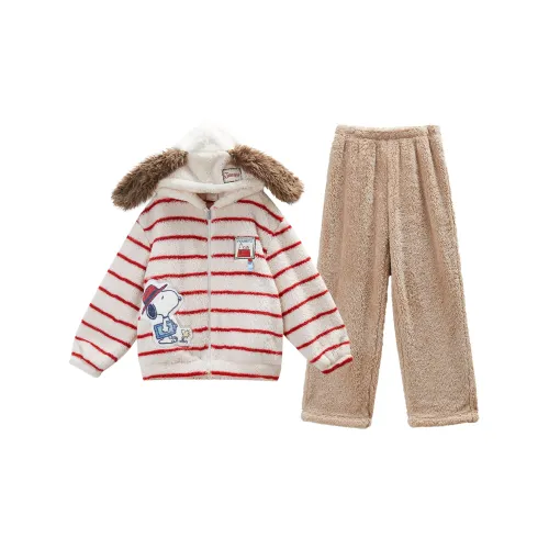 GUKOO X SNOOPY Пижамный комплект Женские Овсяный