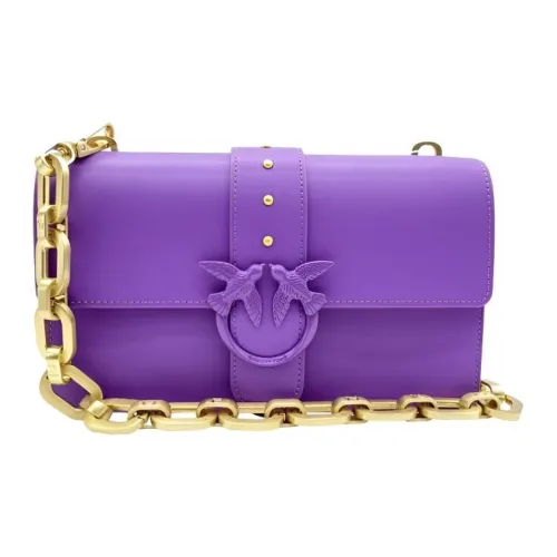 PINKO Корова Кожа Bird Сумка Swallow Сумка Сумка через плечо Сумка на плечо Женская Фиолетовая