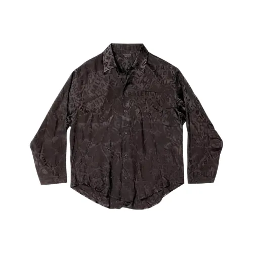 Balenciaga Logo Strips Черные Женские Рубашки