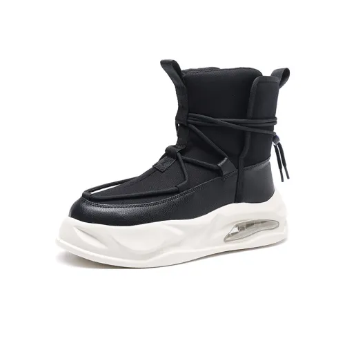 HUNU Высота Увеличивающая Покрытие Высокие Кеды Повседневная Обувь Мужская Черная