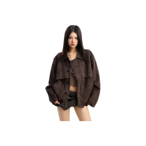 TUOFEI Коричневый Унисекс Куртки