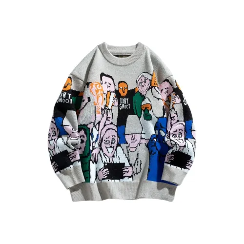 HATCHESSEL Круглый вырез Вязаная модель Свитер Мужской